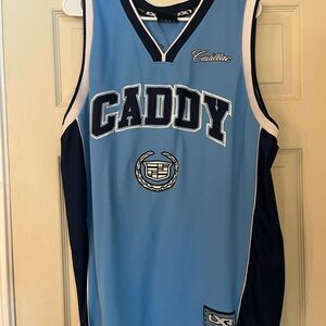 Blue and Black Cadillac Men's Jersey